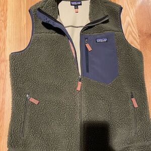Womens PATAGONIA Olive Green Fleece Vest